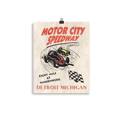 Motor City Speedway Poster Print