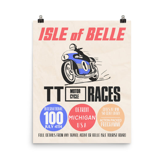 Isle of Belle TT Poster Print