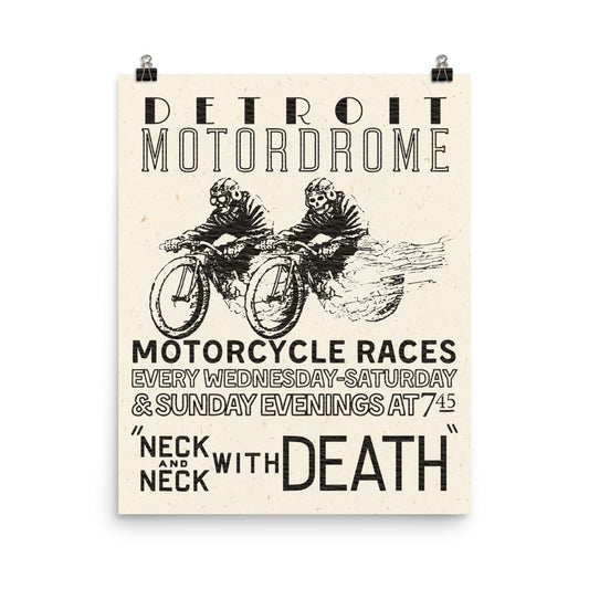 Detroit Motordrome Poster Print