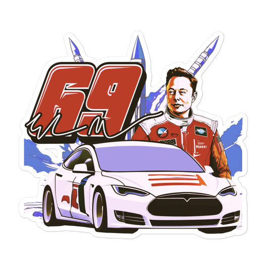 Elon Classic Racer Sticker