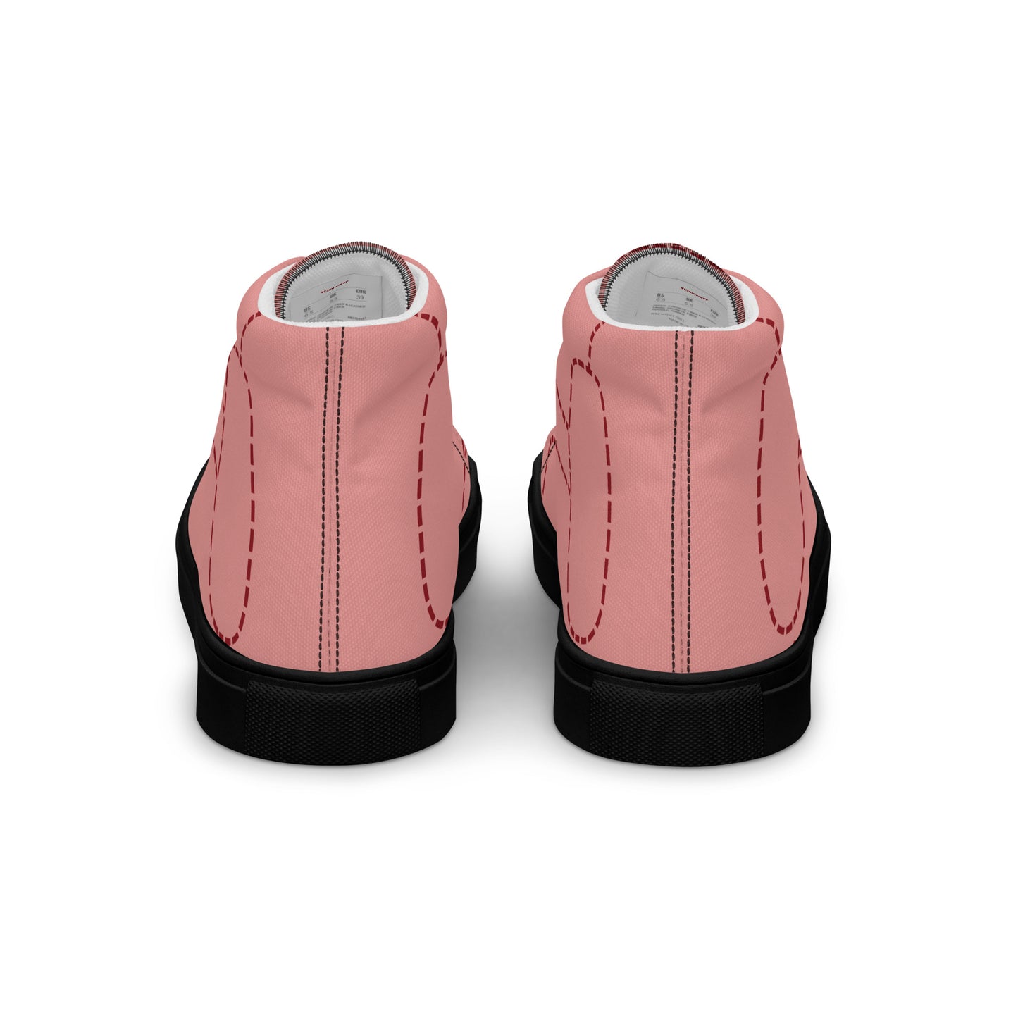 Pink Pig Men’s high top canvas shoes