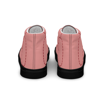 Pink Pig Men’s high top canvas shoes