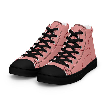 Pink Pig Men’s high top canvas shoes